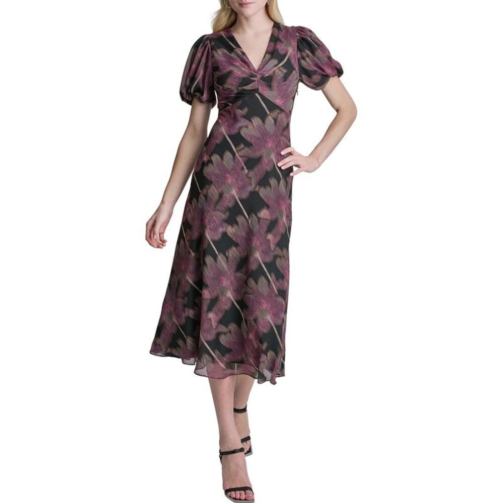Dkny Womens  Midi Dress, Multicolor